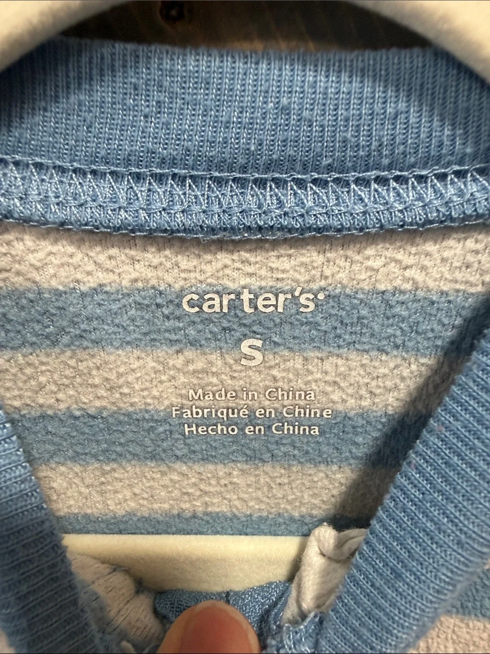 Carter's Blue and White Striped Cloud Sleep Sack